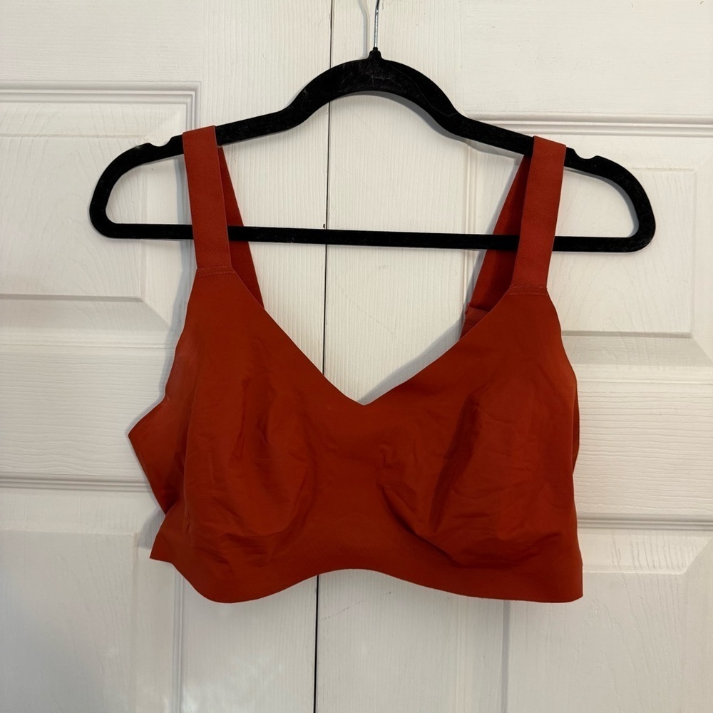 Knix Burnt Orange Wireless Comfy Thick Strap Bra 6+